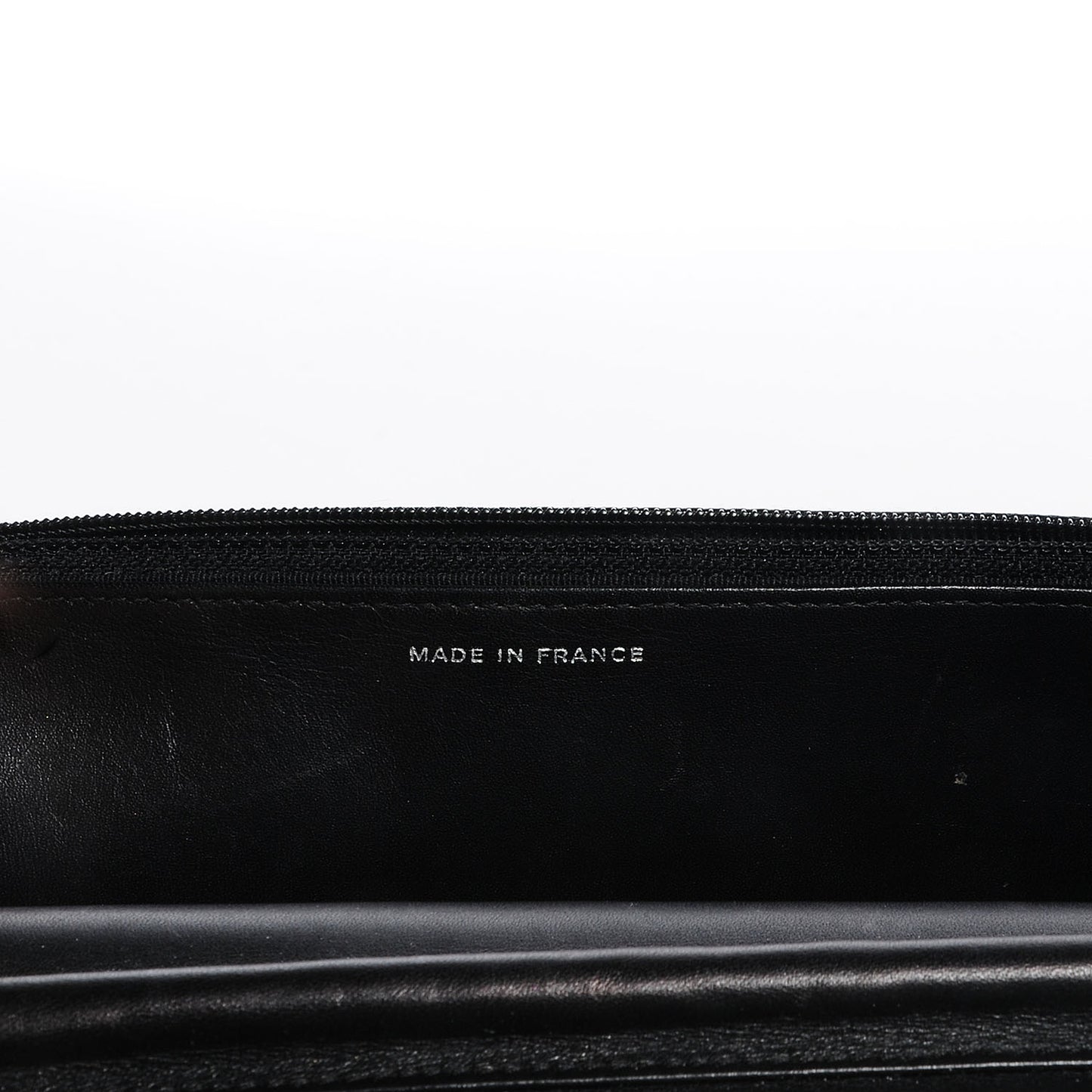 Calfskin Double Stitch Hamptons Wallet On Chain WOC Black