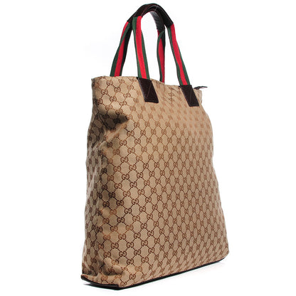 Gucci GG Monogram Large Web Handle Vertical Tote Dark Brown 5 of 19