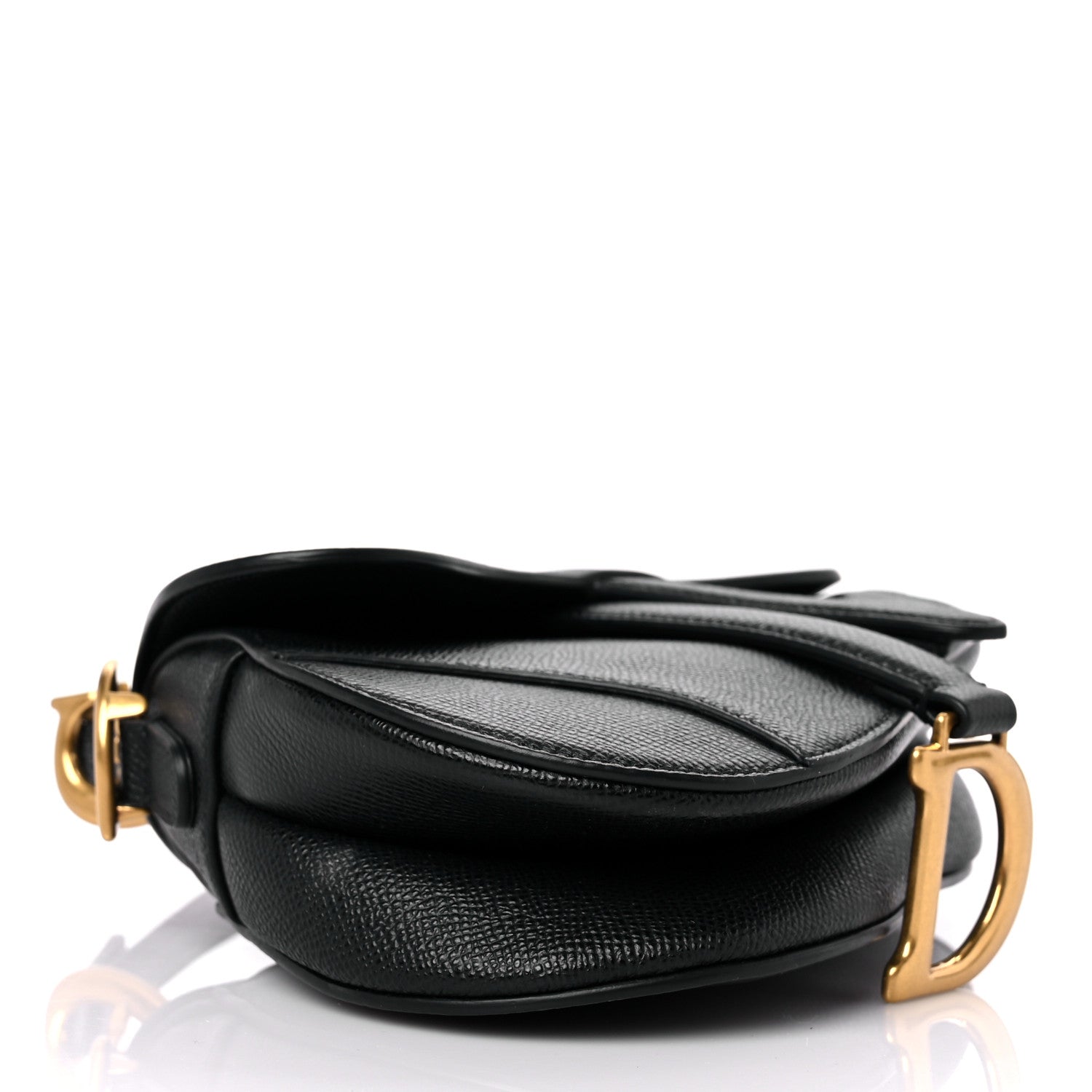 Christian Dior Grained Calfskin Mini Saddle Bag Black 4 of 8