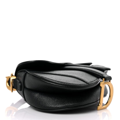 Christian Dior Grained Calfskin Mini Saddle Bag Black 4 of 8
