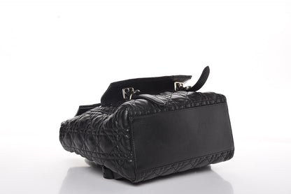 Christian Dior Lambskin Cannage Small Lucky Badge Stardust Backpack Black 4 of 7