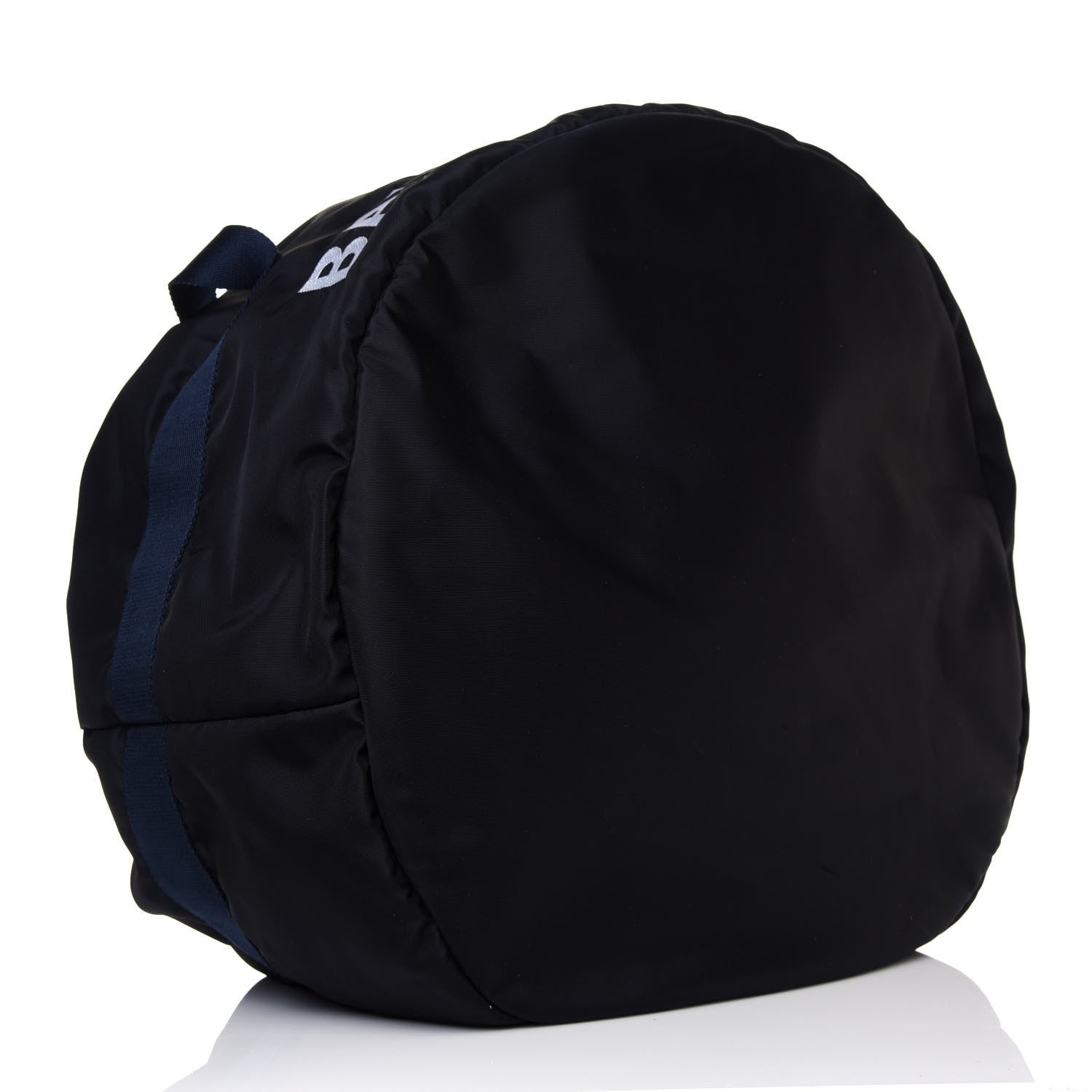 Balenciaga Textured Sport Nylon Logo Embroidered S Wheel Gym Bag Black Bleu Navy 4 of 10