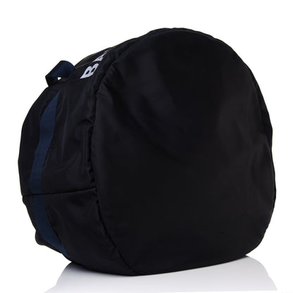 Balenciaga Textured Sport Nylon Logo Embroidered S Wheel Gym Bag Black Bleu Navy 4 of 10