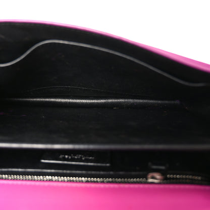 Saint Laurent Smooth Calfskin Monogram Cassandra Clasp Bag Electric Fuchsia 5 of 9