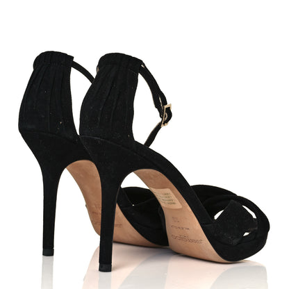 Jimmy Choo Suede Marion 100 Sandals 36 Black 4 of 7