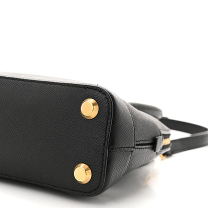 Balenciaga Signature Grained Calfskin XXS Ville Top Handle Bag Black White 10 of 12