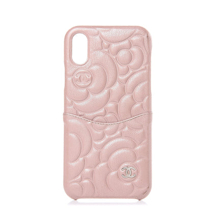 Chanel Goatskin Camellia iPhone X Case Pink 1 of 9