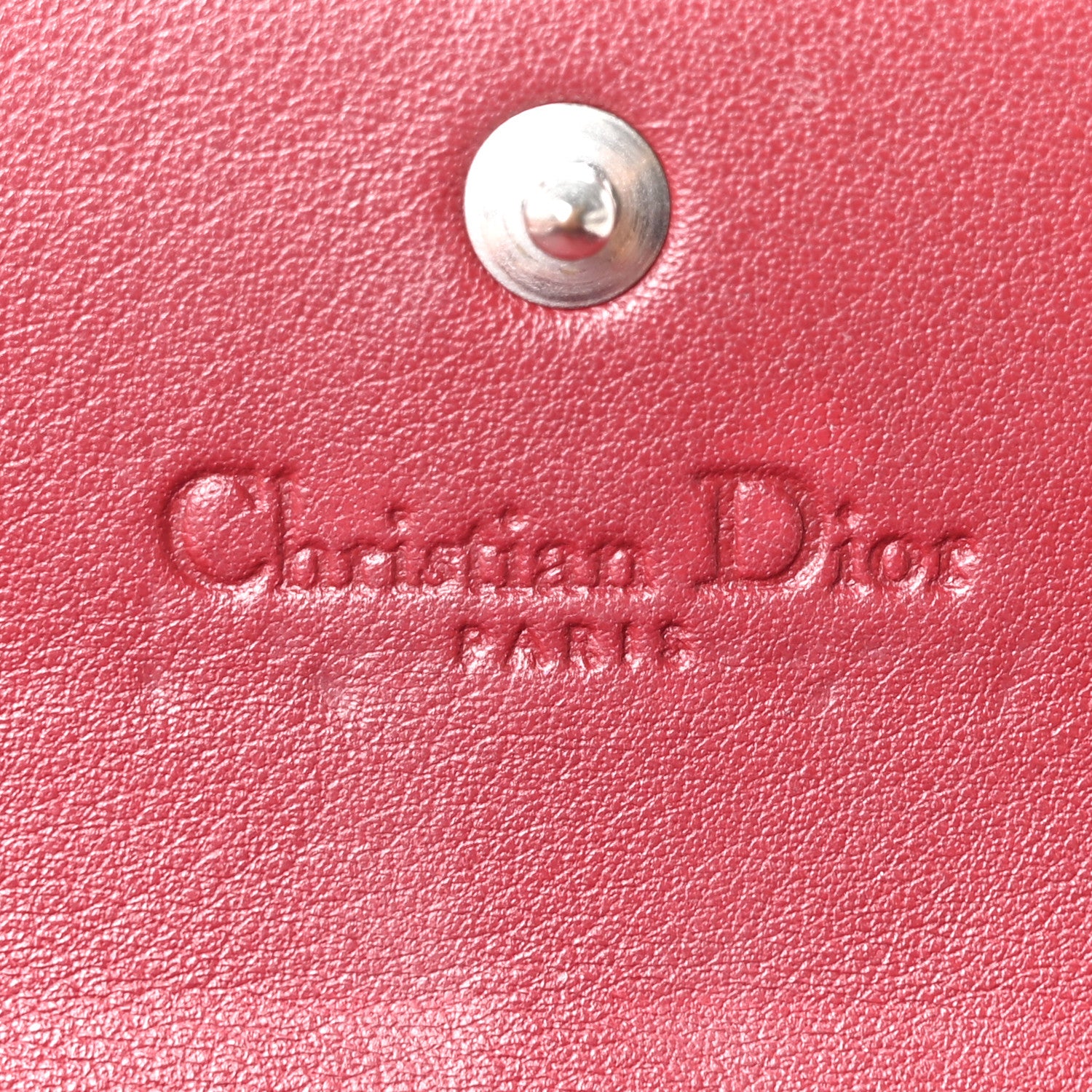Christian Dior Patent Cannage Rendez-vous Chain Wallet Red 6 of 10