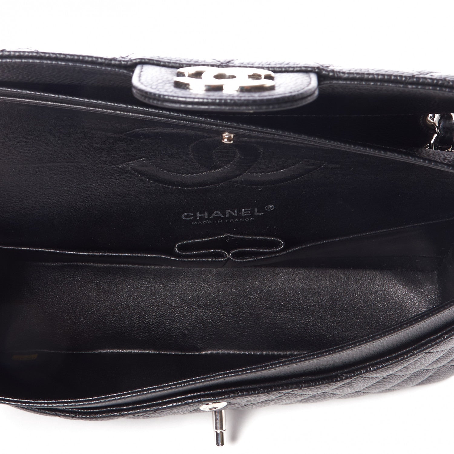 Chanel Caviar Quilted Medium Double Flap Black 6 of 10