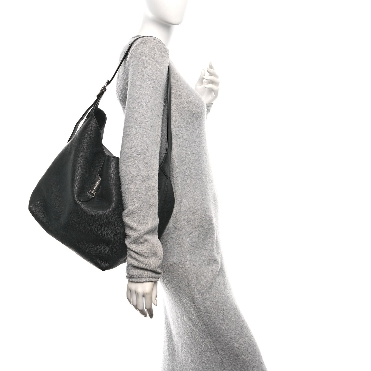 Soft Grained Calfskin Small Jackie 1961 Shoulder Bag Black