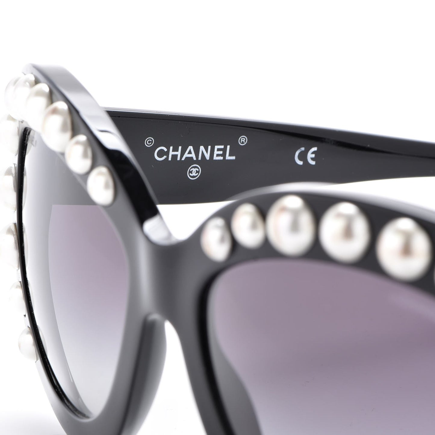 Pearl Cat Eye Sunglasses 71096 Black