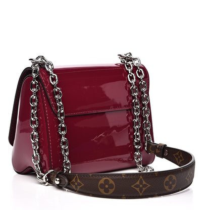 Louis Vuitton Patent Monogram Twist Shoulder Bag PM in Magenta 3 of 10