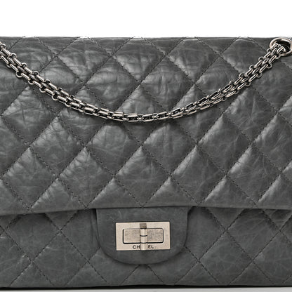 Chanel Aged Calfskin Quilted 50th Anniversary 2.55 Reissue 227 Flap Grey 9 of 11