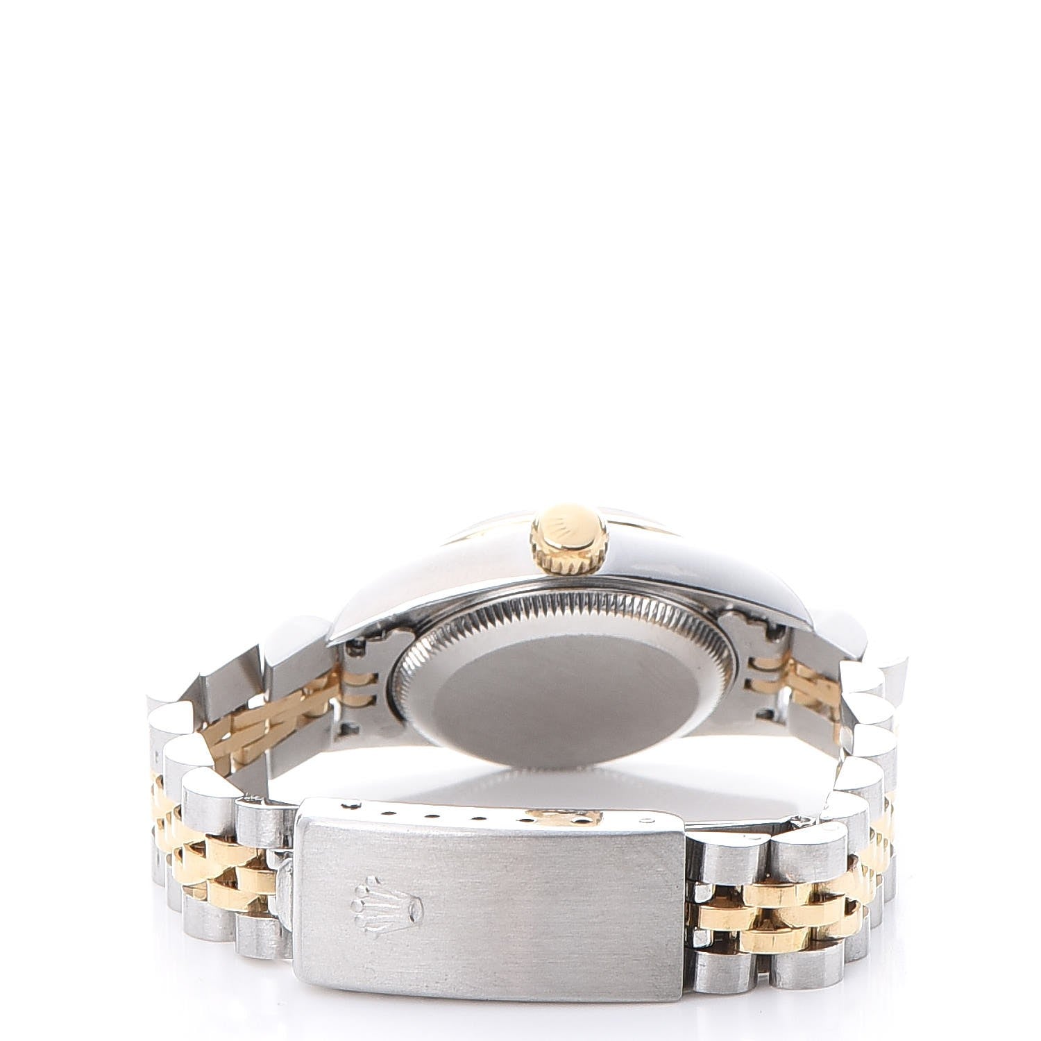 Rolex Stainless Steel 18K Yellow Gold Diamond 26mm Oyster Perpetual Datejust Watch Black 67193 4 of 10