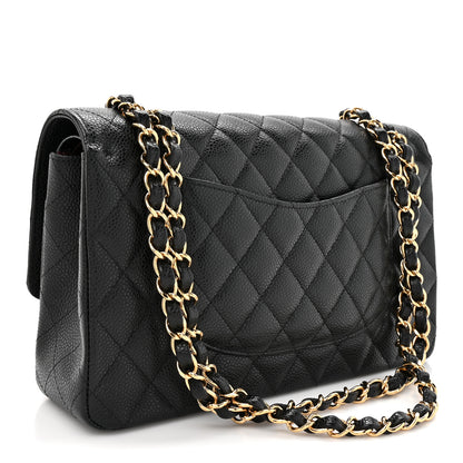 Chanel Caviar Quilted Medium Double Flap Black 3 of 12