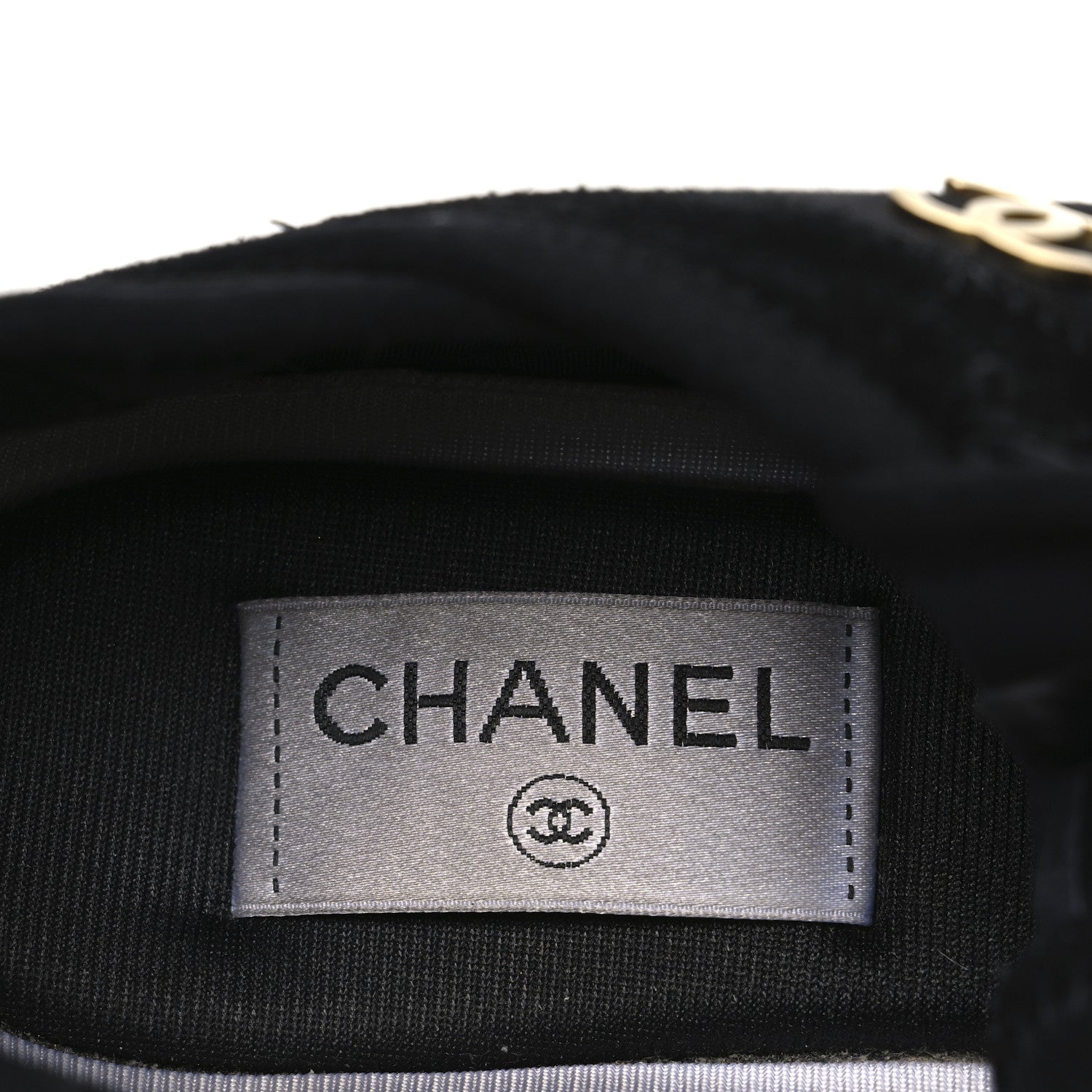 Chanel Velvet Calfskin Mixed Fibers CC Sneakers 37.5 Black 10 of 11