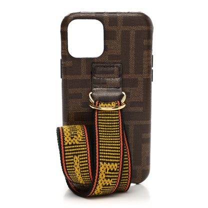 Fendi Canvas Textured Silicone iPhone 11 Pro Case Brown 1 of 6