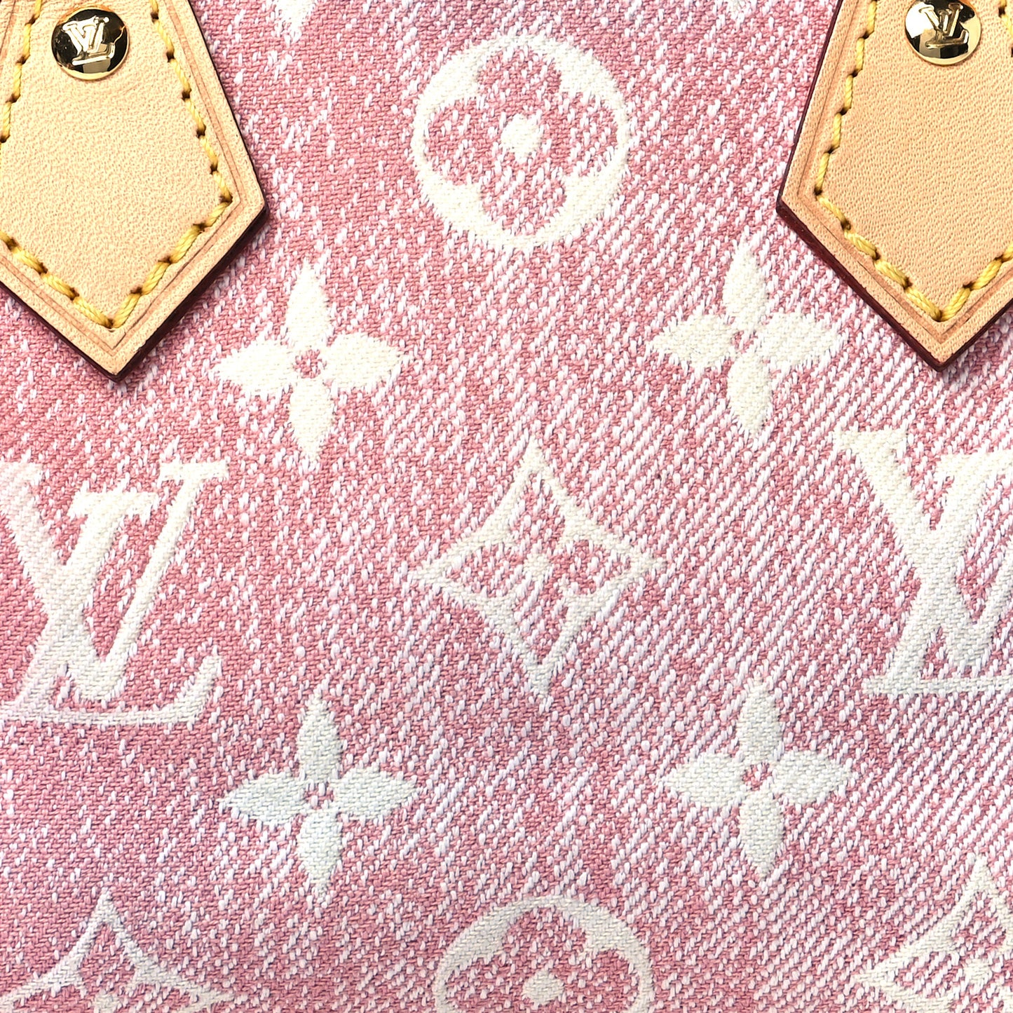 Monogram Jacquard Denim Nano Speedy Bandouliere Pink