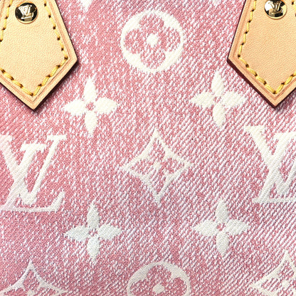 Louis Vuitton Monogram Jacquard Denim Nano Speedy Bandouliere Pink 7 of 9