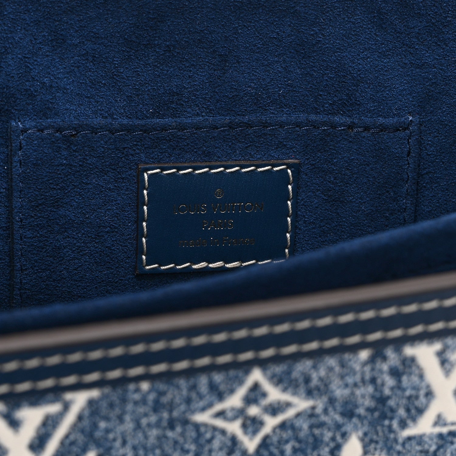 Louis Vuitton Denim Monogram Jacquard Dauphine Mini Bleu 6 of 10