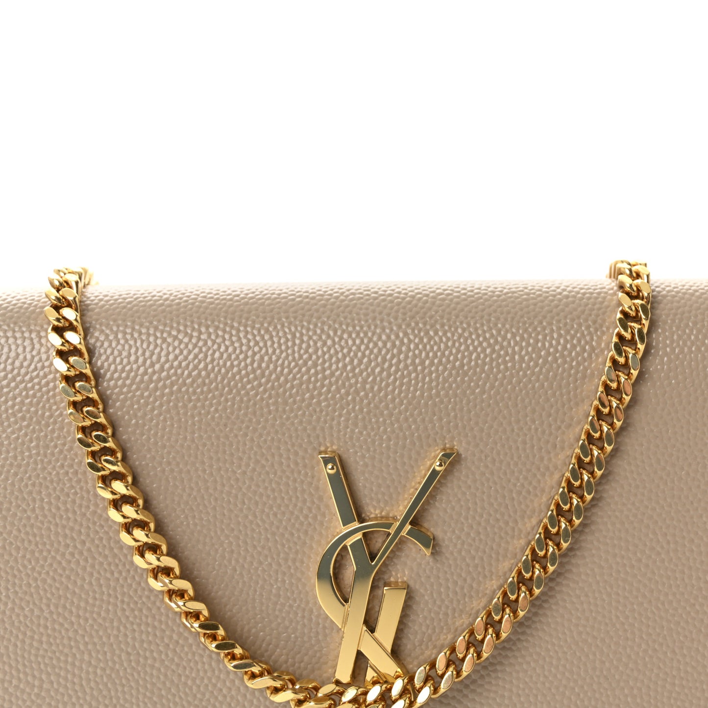 Grain De Poudre Monogram Uptown Chain Wallet Dark Beige