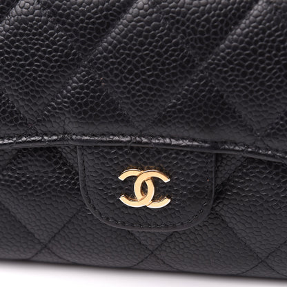 Chanel Caviar Quilted Large Flap Wallet Black 12 of 13