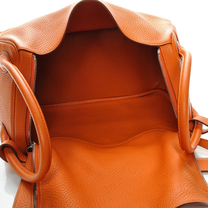Hermes Taurillon Clemence Lindy 34 Orange 5 of 8