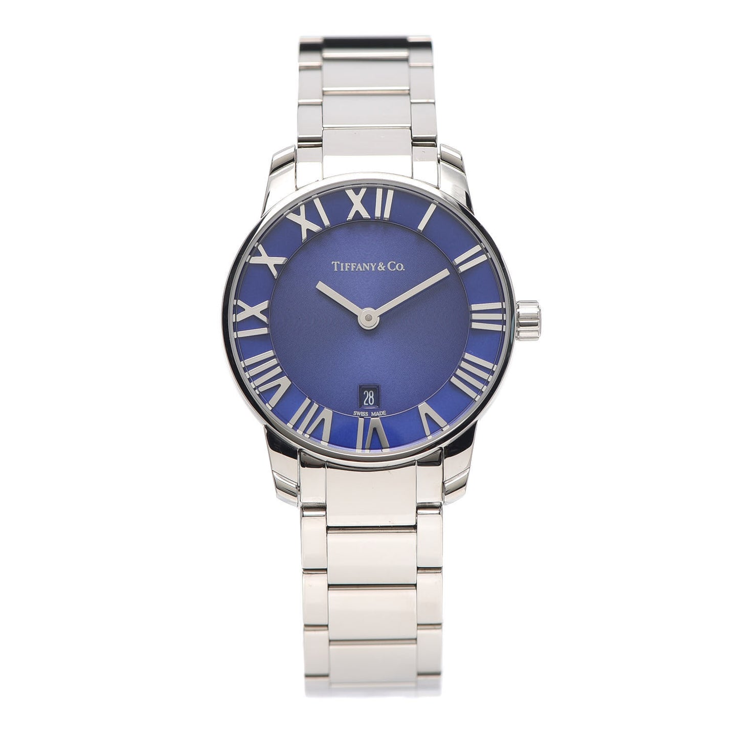 Stainless Steel 29mm Atlas 2-Hand Quartz Watch Blue Azure