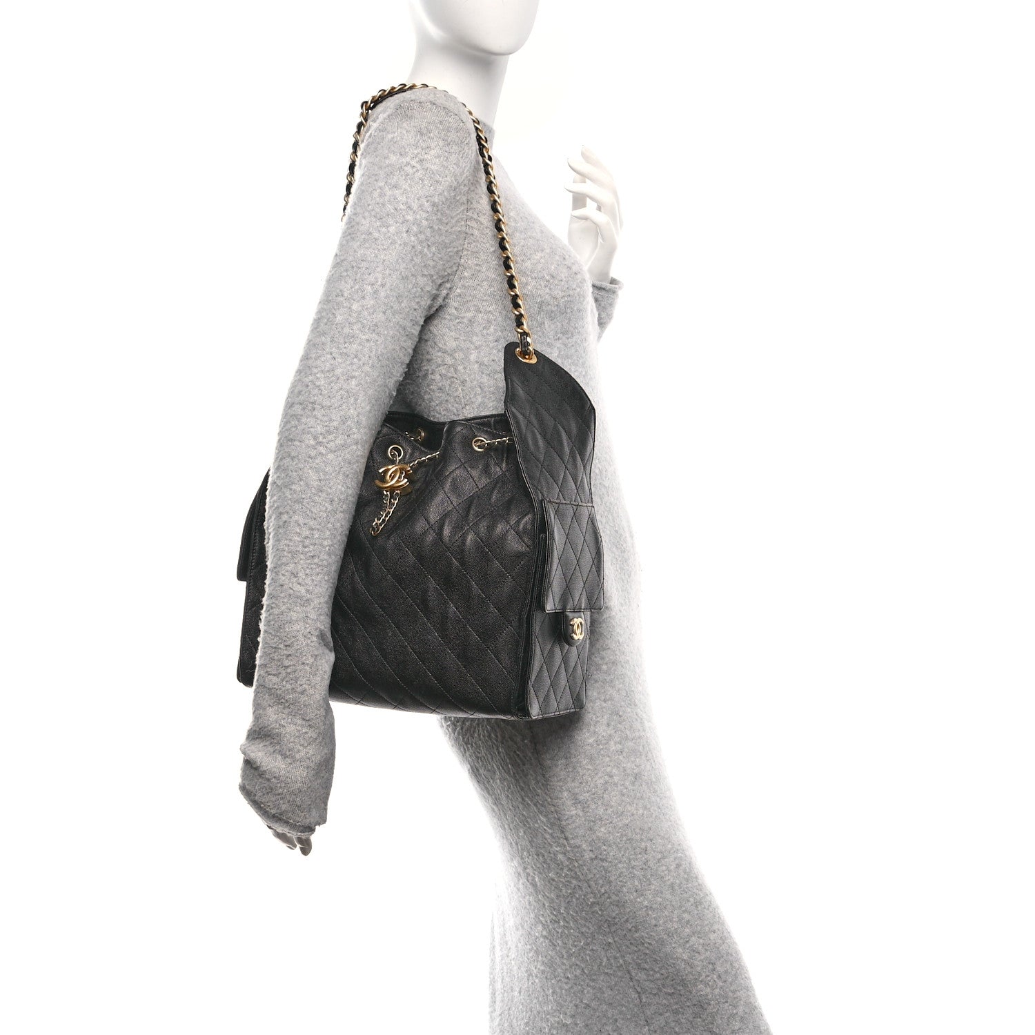 Chanel Caviar Quilted Medium Chanel 25 Handbag Black 2 of 11