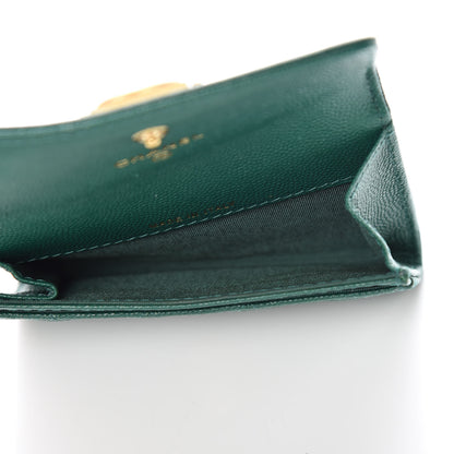 Chanel Caviar Quilted Boy Card Holder Wallet Green 5 of 9