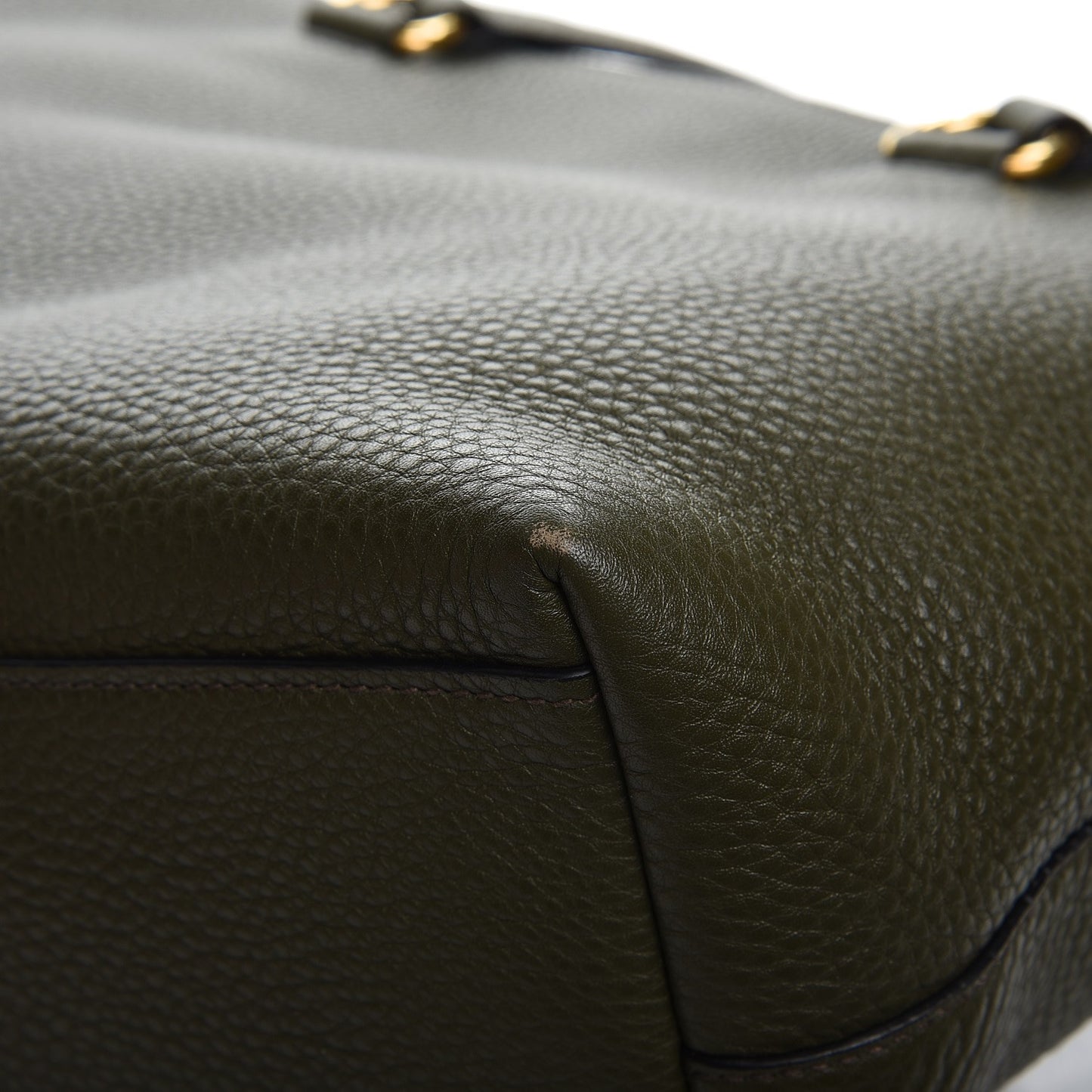 Vitello Daino Logo Tote Dark Green
