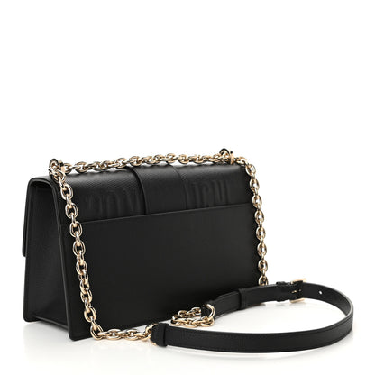 Christian Dior Grained Calfskin Embossed 30 Montaigne Chain Flap Bag Black 3 of 9