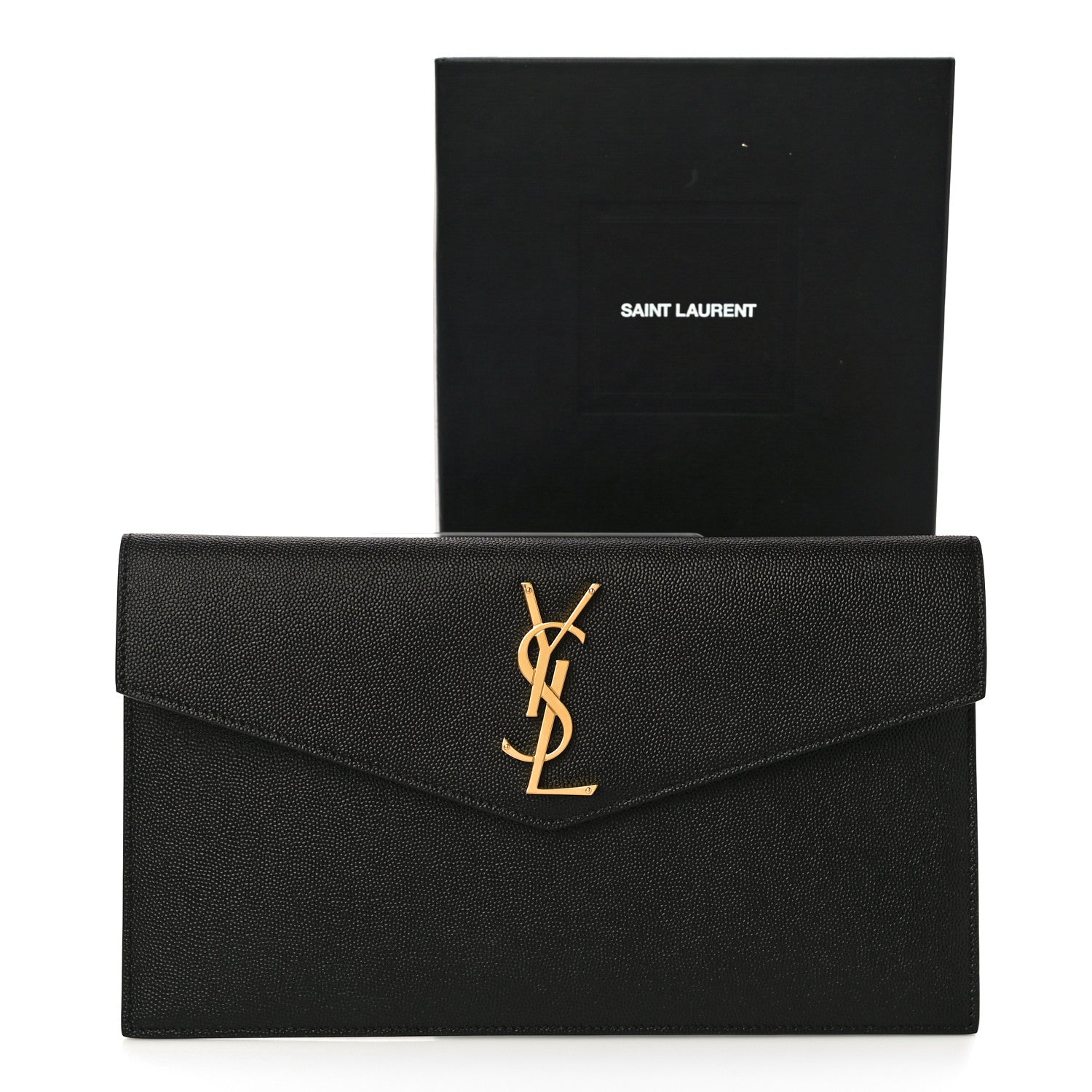 Saint Laurent Grain De Poudre Uptown Pouch Black 11 of 11