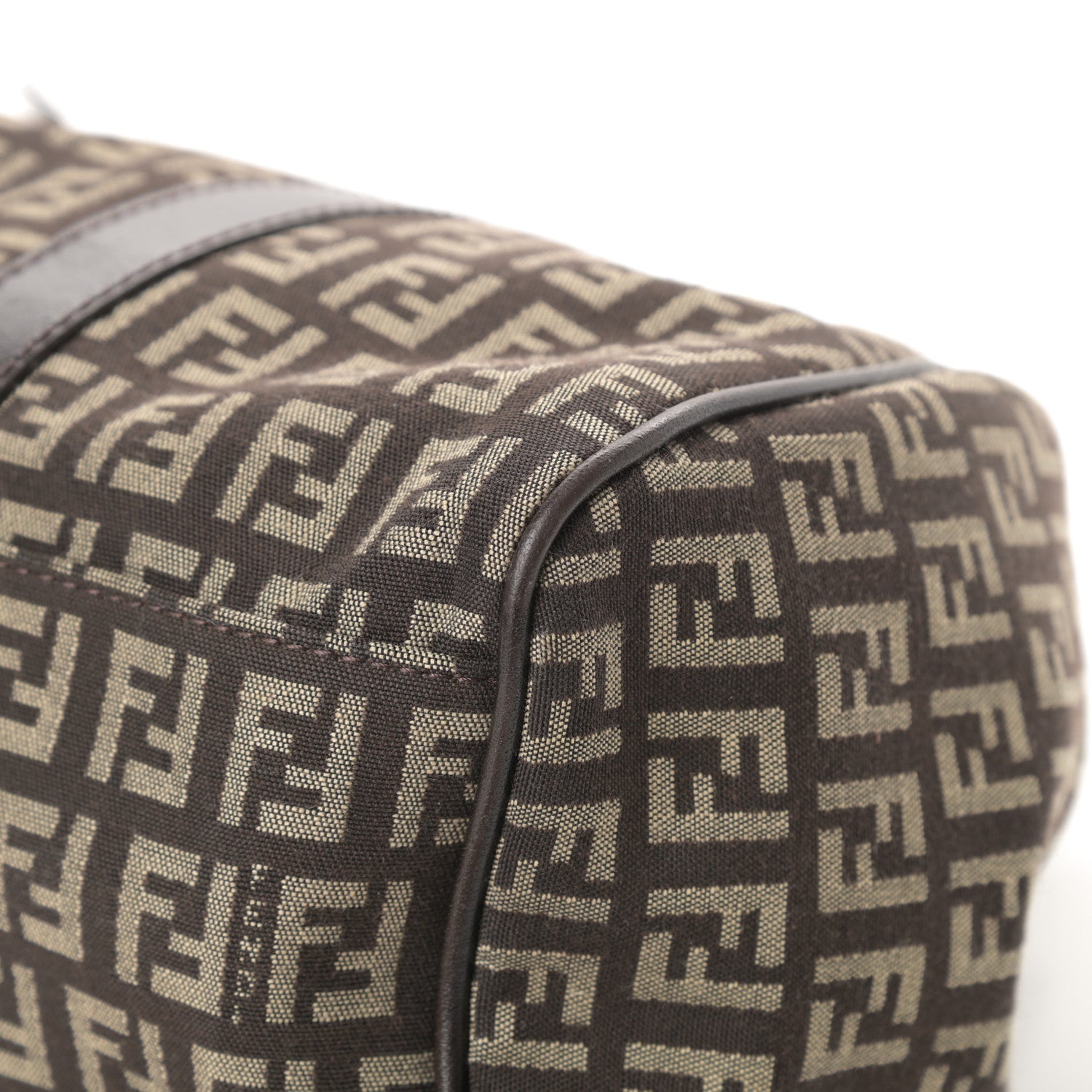Fendi Zucchino Vitello Shoulder Bag Testa di Moro Beige 12 of 12