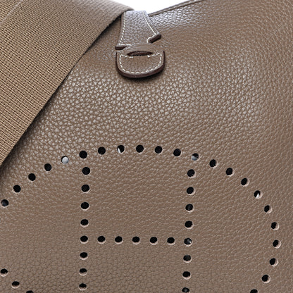 Hermes Taurillon Clemence Evelyne III PM Etoupe 11 of 11