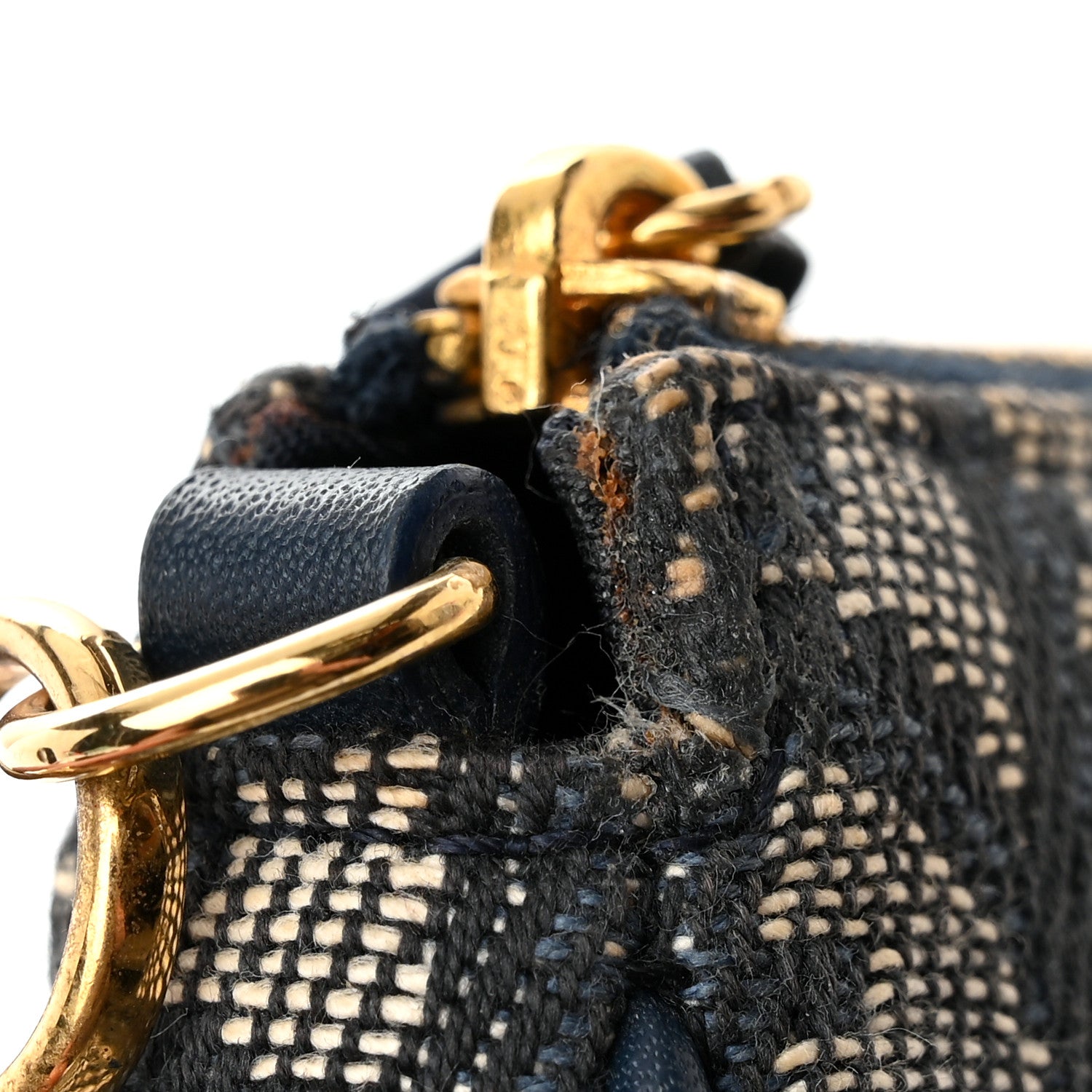 Christian Dior Monogram Mini Saddle Pochette Navy 12 of 12