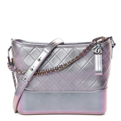 Chanel Iridescent Lambskin Calfskin Quilted Medium Gabrielle Hobo Light Purple 1 of 10
