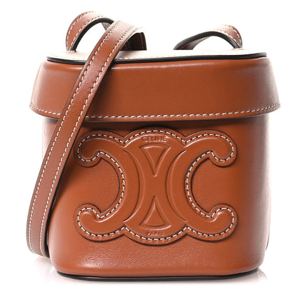 Celine Smooth Calfskin Small Cuir Triomphe Box Tan 1 of 12