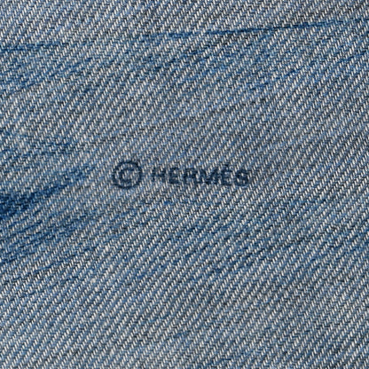 Hermes Cashmere Silk Les Ailes De Pegase Scarf 100 Denim Marine 4 of 6