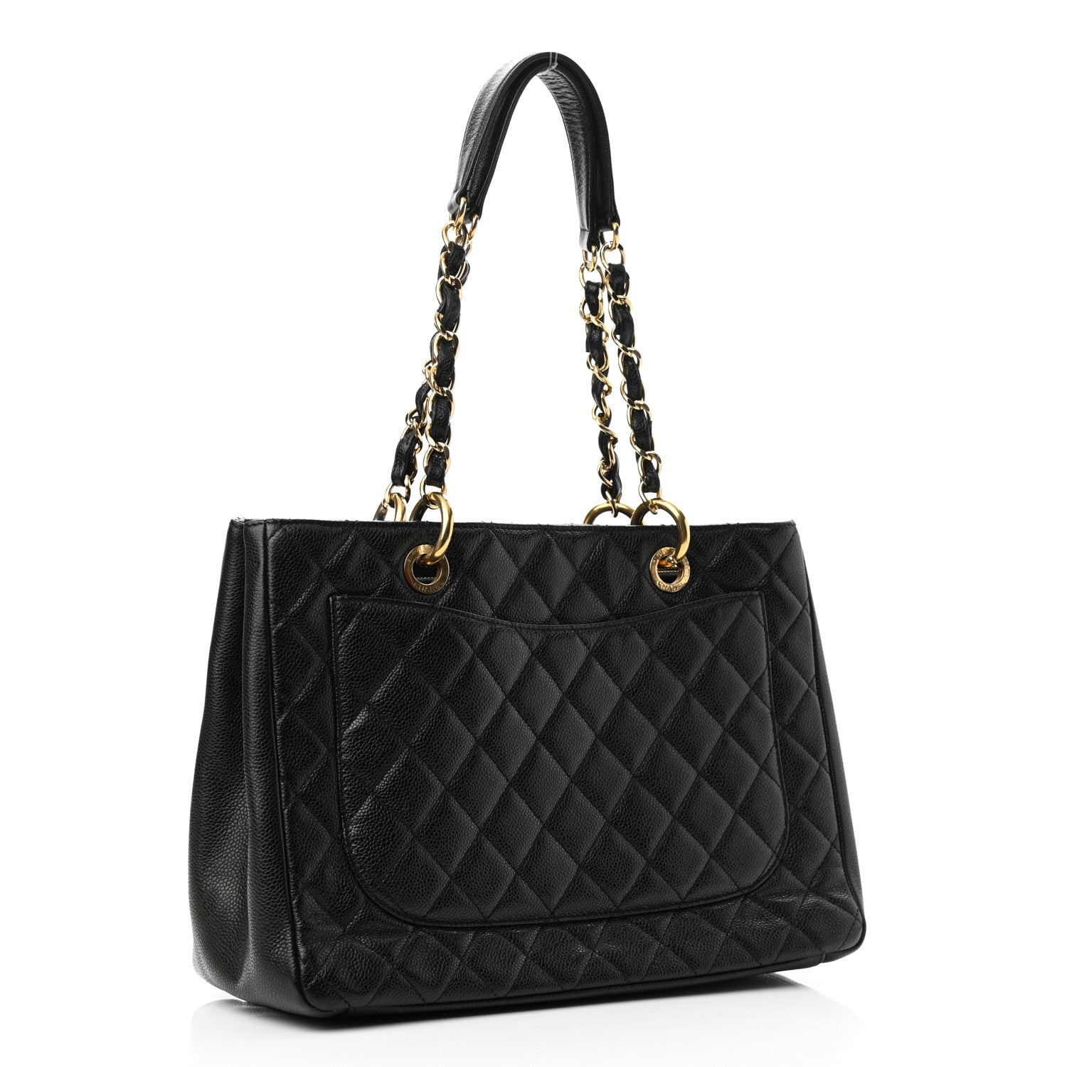 Chanel Caviar Quilted Grand Shopping Tote GST Black 3 of 10
