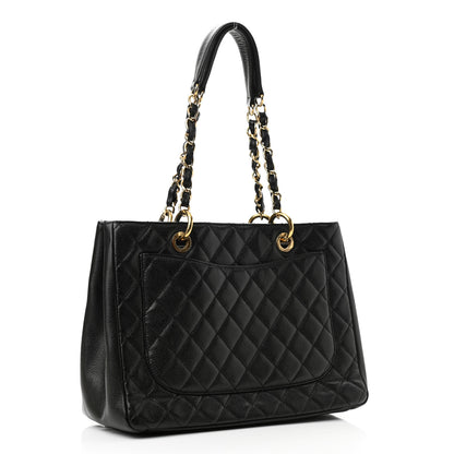 Chanel Caviar Quilted Grand Shopping Tote GST Black 3 of 10