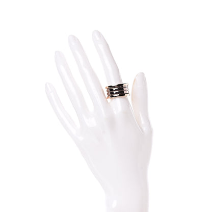 Bulgari 18K Rose Gold Bronze Cermet B.Zero1 Roma Four-Band Ring 55 7.25 2 of 6