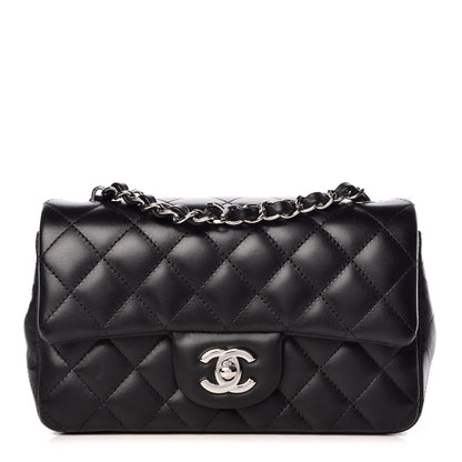 Chanel Lambskin Quilted Mini Rectangular Flap Black 1 of 10