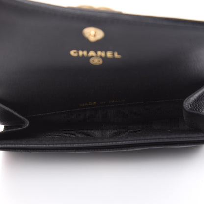 Chanel Caviar Quilted Boy Flap Card Holder Black 5 of 9