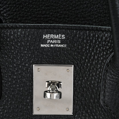Hermes Taurillon Clemence Birkin 30 Black 10 of 31