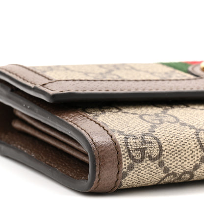 Gucci GG Supreme Monogram Web Ophidia Continental Wallet Brown 8 of 9