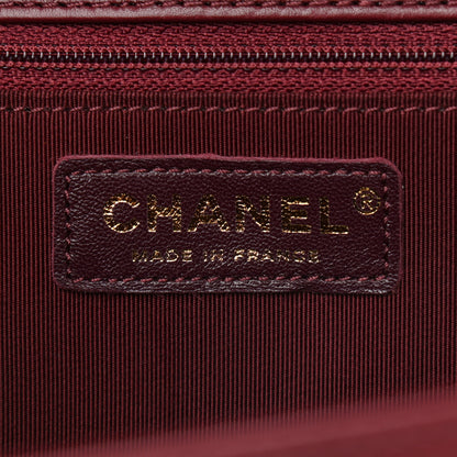 Chanel Calfskin Quilted Large Flap Bag Burgundy 6 of 10