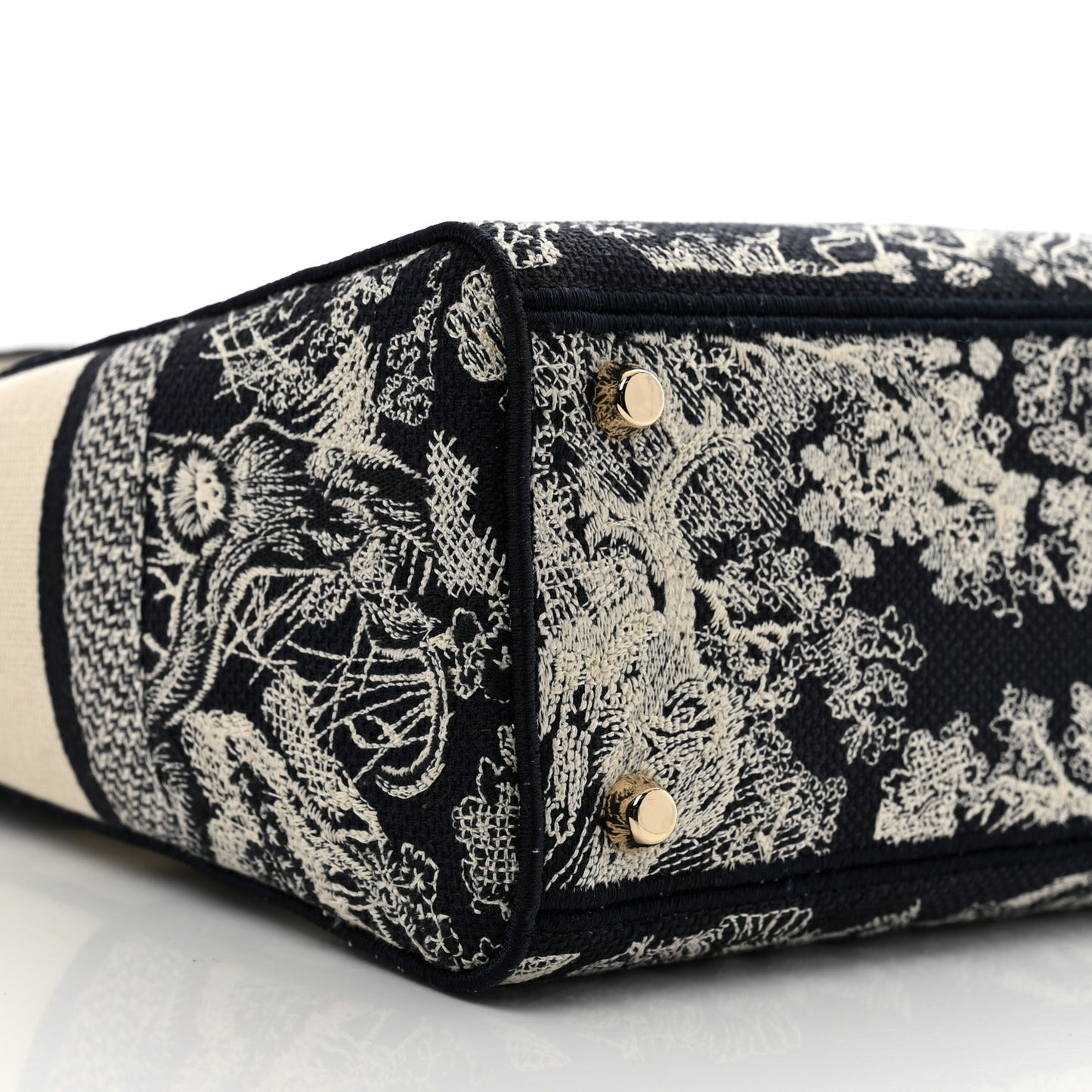 Toile de Jouy Embroidered Large Lady D-Lite Navy