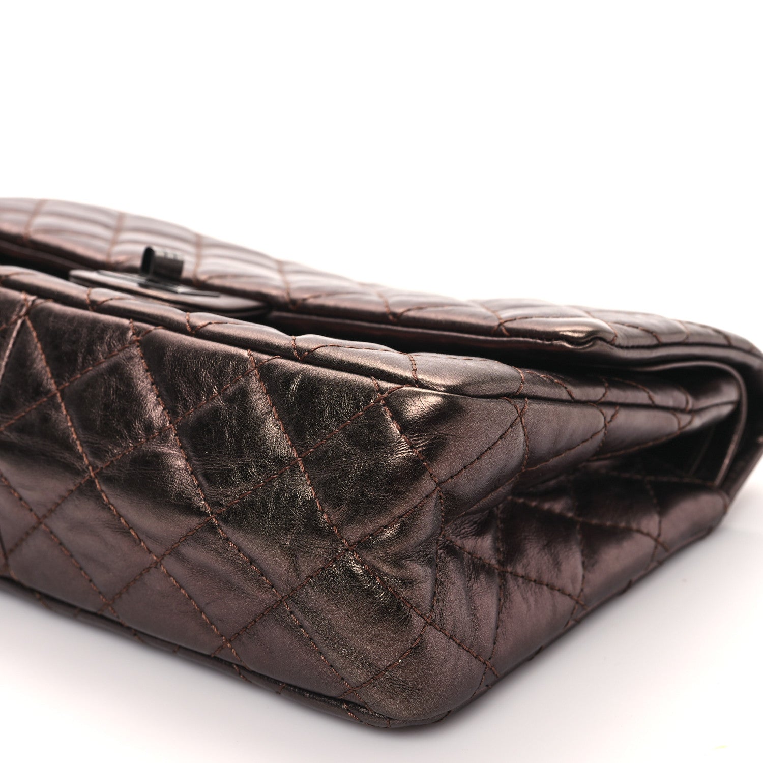 Chanel Metallic Aged Calfskin Quilted 2.55 Reissue 226 Flap Bronze 10 of 11