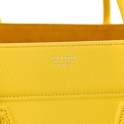 Celine Grained Calfskin Medium Phantom Luggage Yellow 6 of 9
